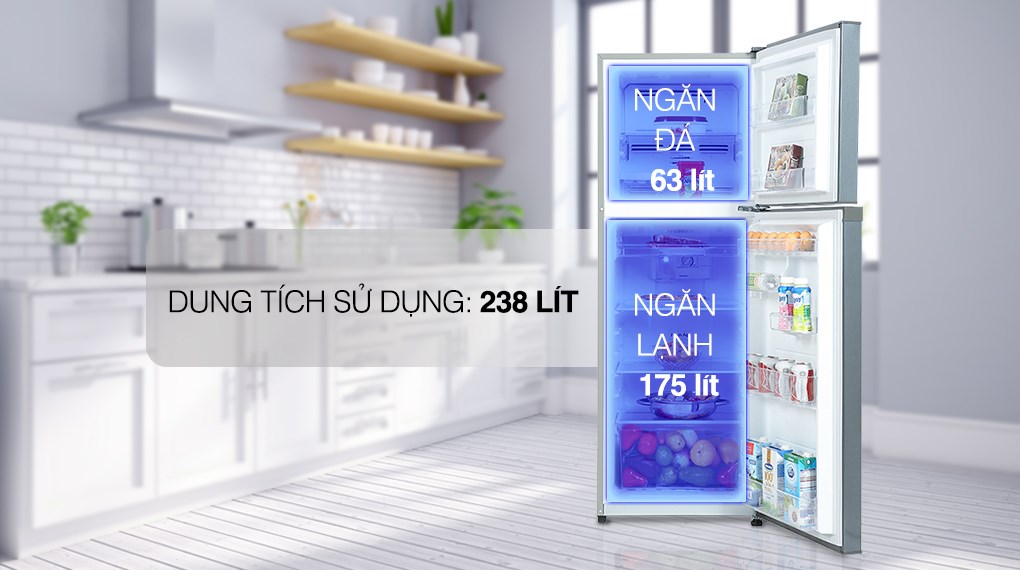 [TRẢ GÓP 0%] Tủ Lạnh Casper Inverter 238 Lít RT-250VD  (Giá áp dụng giao tại HN, HCM& các tỉnh liên hệ shop)