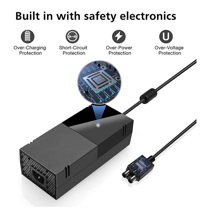 for Xbox One Power Supply Brick with Power Cord,Power Supply AC Adapter Replacement US Plug