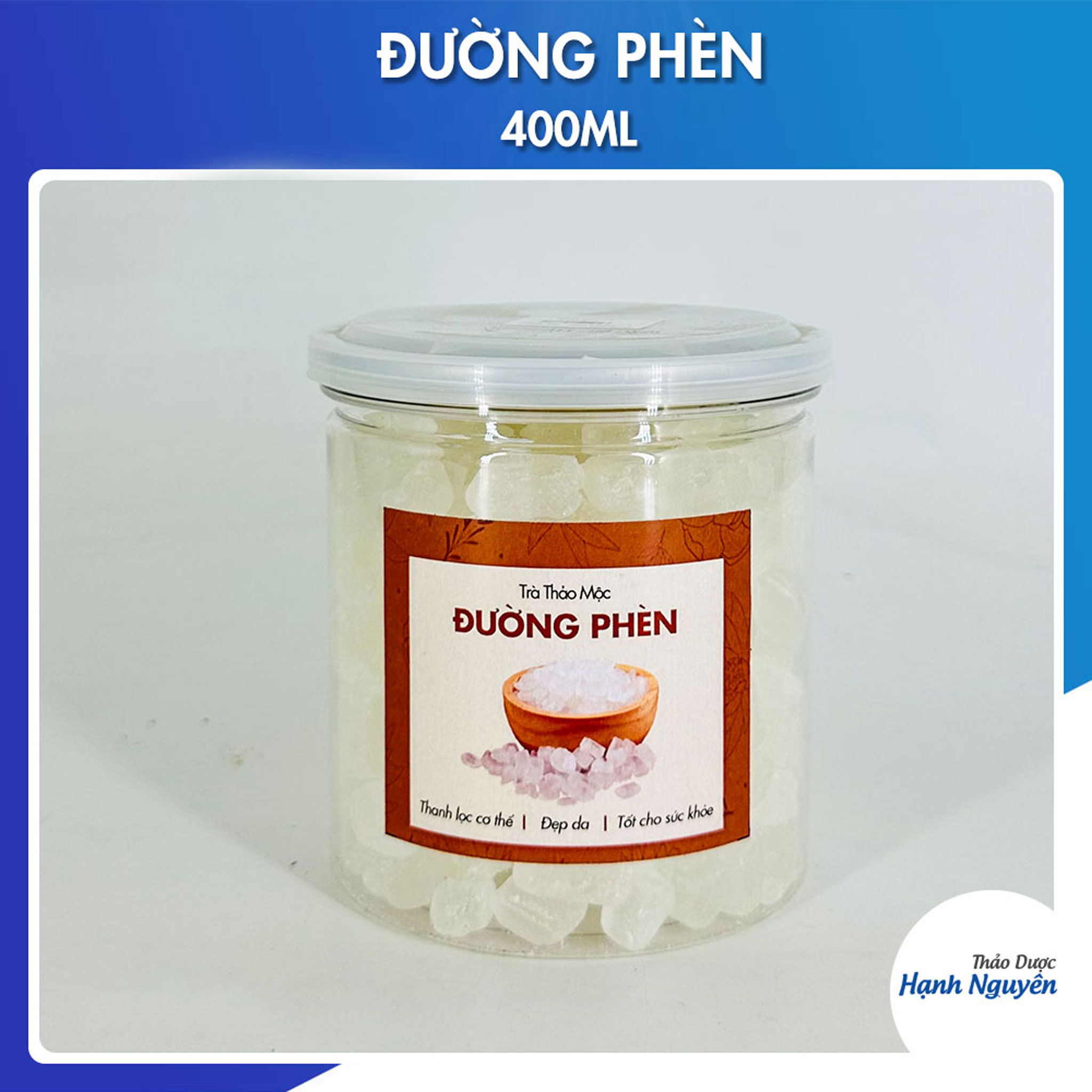 Đường phèn trắng Lam Sơn 100g, vị ngọt thanh tự nhiên, dùng nấu chè, chưng yến, pha trà, nấu siro