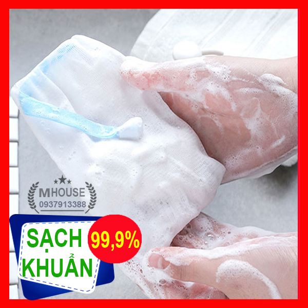 Bubble Foaming Mesh,Double Layer Bubble Foam Mesh Bag,Soap Saver Pouch Body Facial Cleaning Tool