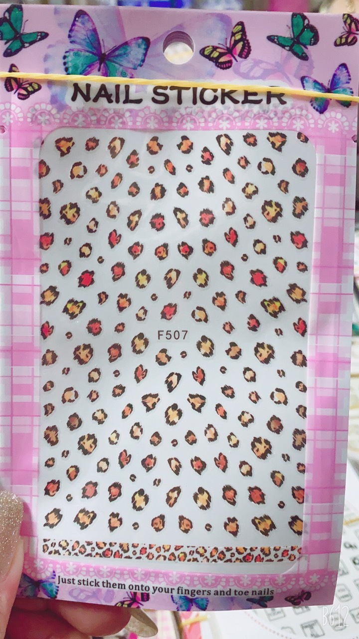 Sticker Da beo ,Miếng dán móng tay 3D nail sticker