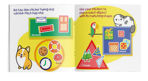 Combo 3 cuốn Miếng dán Thông minh cho bé - My First Sticker Book