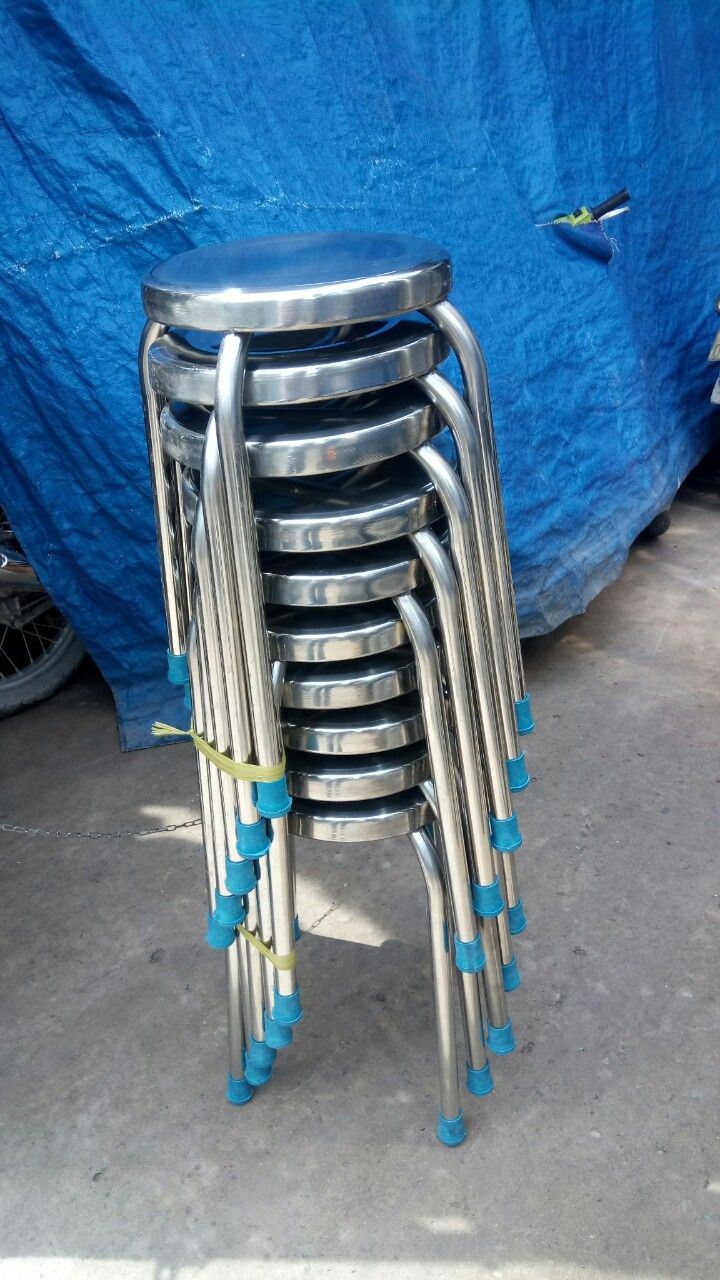 [HCM]ghế đẩu inox mặt ghế to 30cm