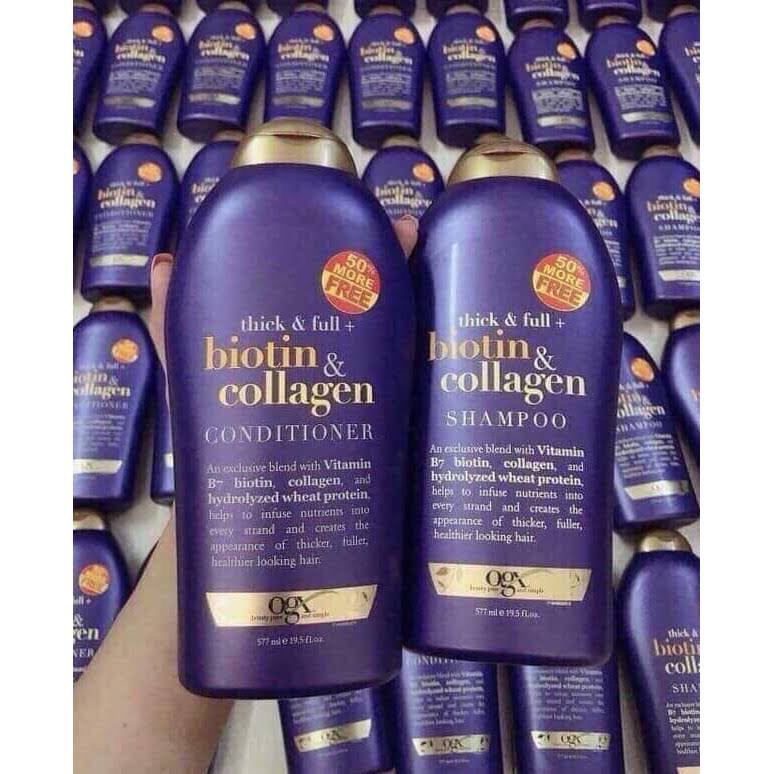 Bộ Gội Xả Biotin Colagen 577ml x 2
