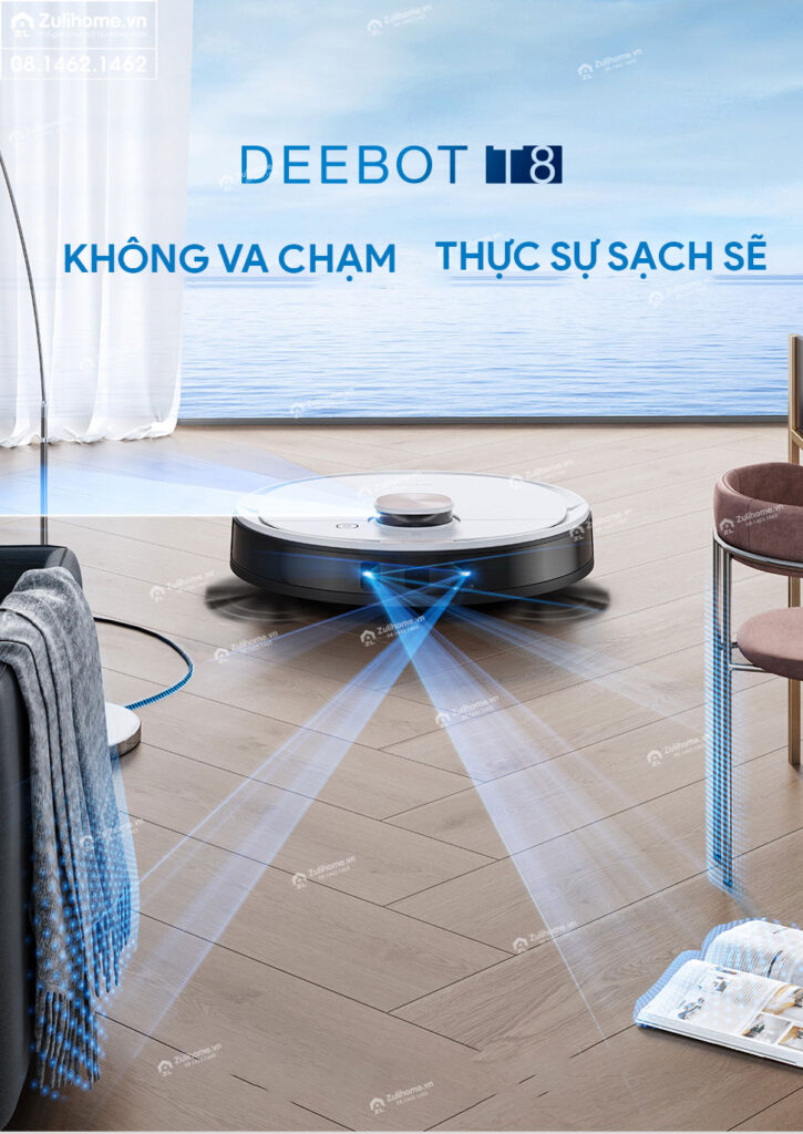 [TRẢ GÓP 0%] Robot hút bụi lau nhà Ecovacs Deebot T8 Max (Giá áp dụng giao tại HN, HCM& các tỉnh liên hệ shop)