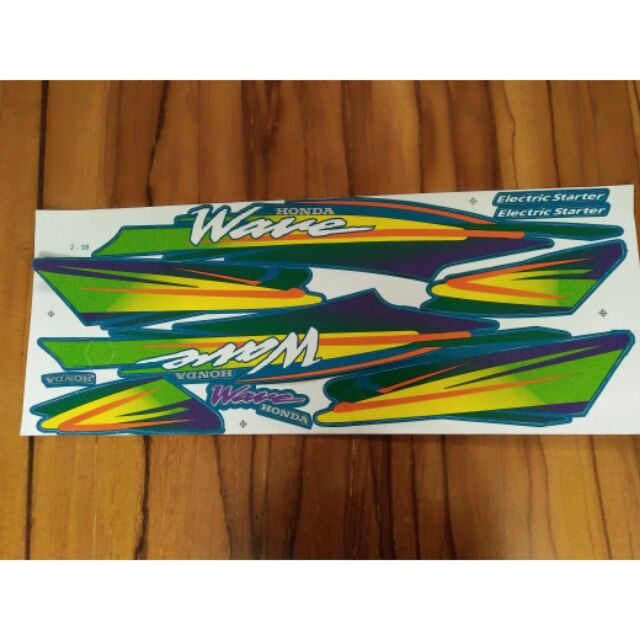Bộ tem wave thái 100 màu xanh lá đời 98 hàng nhập Thái Lan