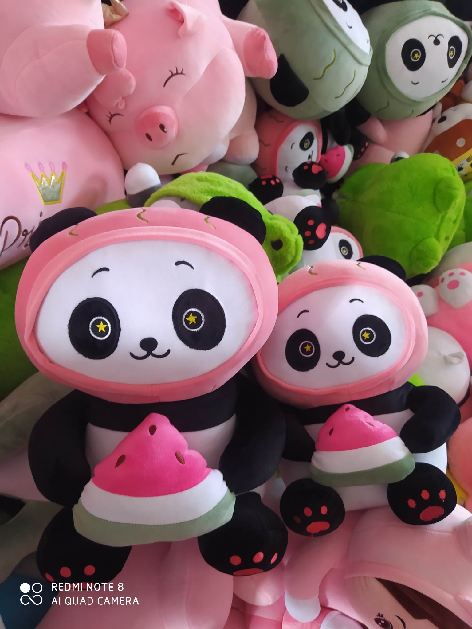 Thú Bông GẤU TRÚC PANDA Ôm Dưa Hấu