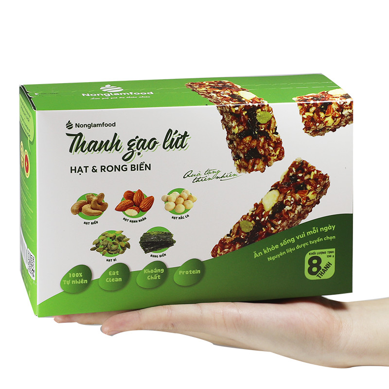 Thanh gạo lứt hạt & rong biển