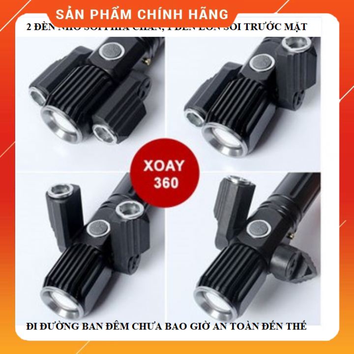 Đèn bin siêu sáng led 3 chế độ - đèn pin siêu sáng