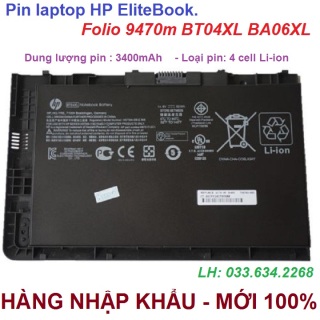 Pin laptop HP EliteBook - Folio 9470m BT04XL BA06XL - Pin Folio 9470m thumbnail