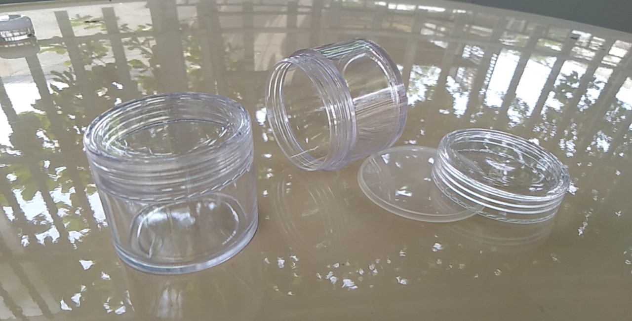 10 hũ nhựa tròn trong 50g - Hủ chiết mỹ phẩm du lịch