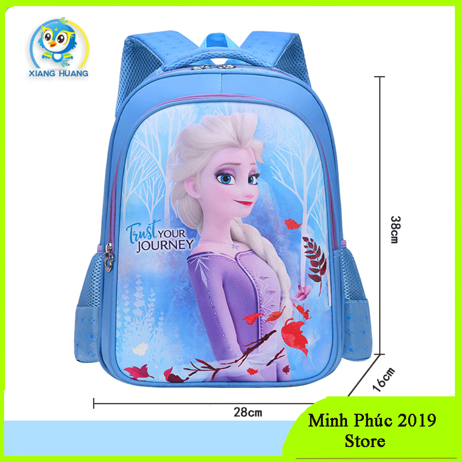 [HÀNG ĐẸP- CHỌN MÀU] Balo học sinh chống gù - chống thấm nước trẻ em hình công chúa Elsa siêu nhẹ cao cấp cho bạn gái chất liệu siêu nhẹ