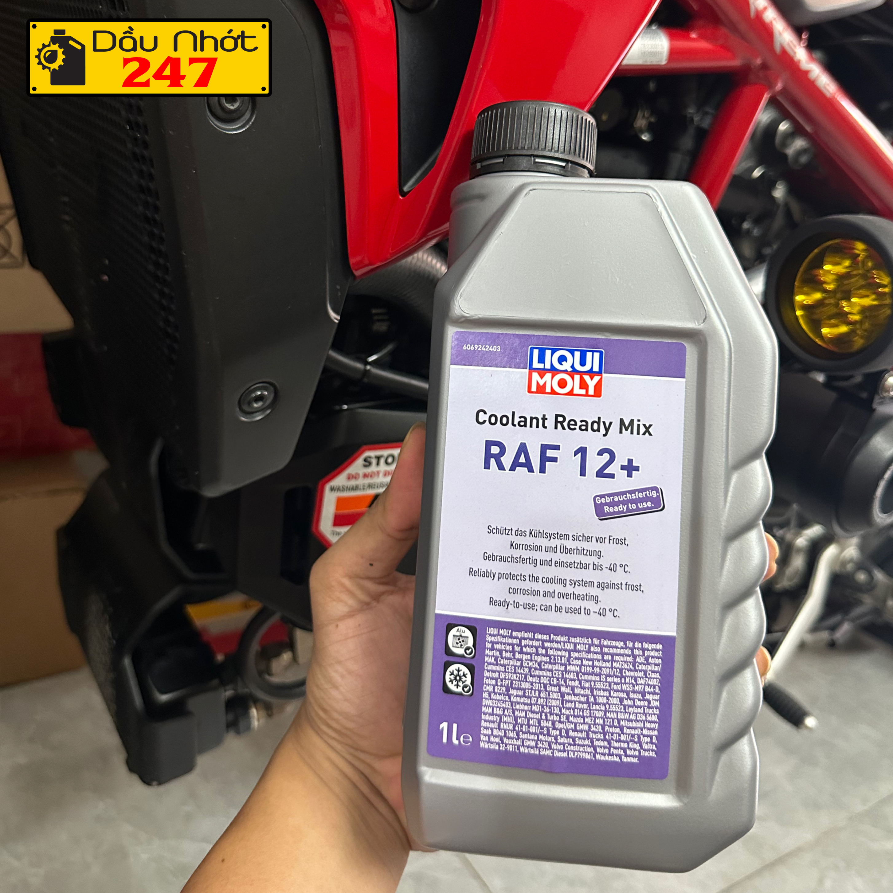 Nước Mát Liqui Moly Đỏ Coolant Ready Mix - Pha Sẵn RAF12+ 6924 1L