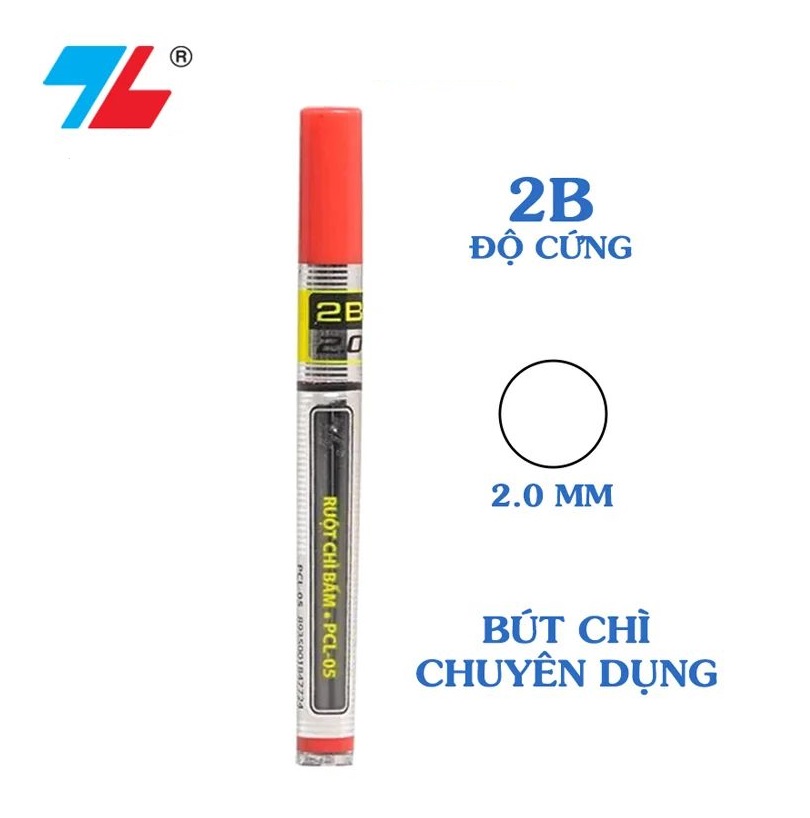 Bút chì bấm 2b / hb thiên long pc-002 / pc-003 - bút chì kim 2.0mm pc002 / pc003 sử dụng ngòi thay thế pcl-05
