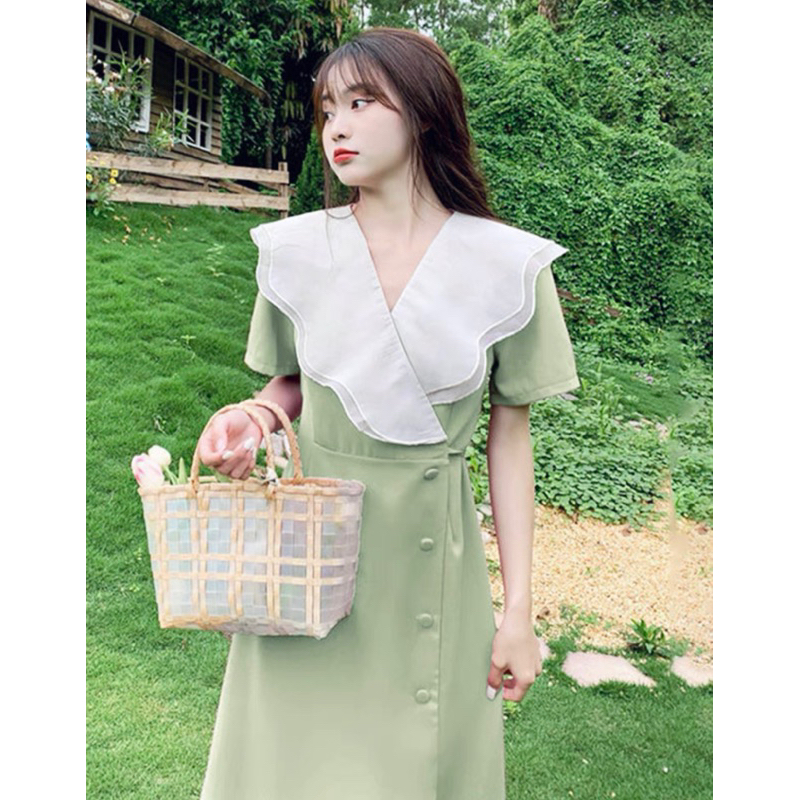 ĐẦM CỔ BÈO, FORM DÀI (có ảnh thật) MS169