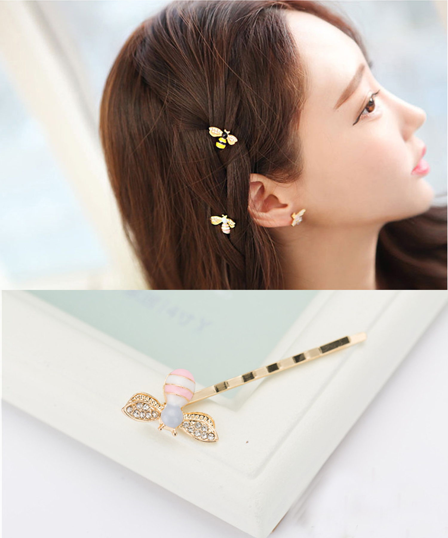 Kẹp tóc mái ong dễ thương cho bạn gái