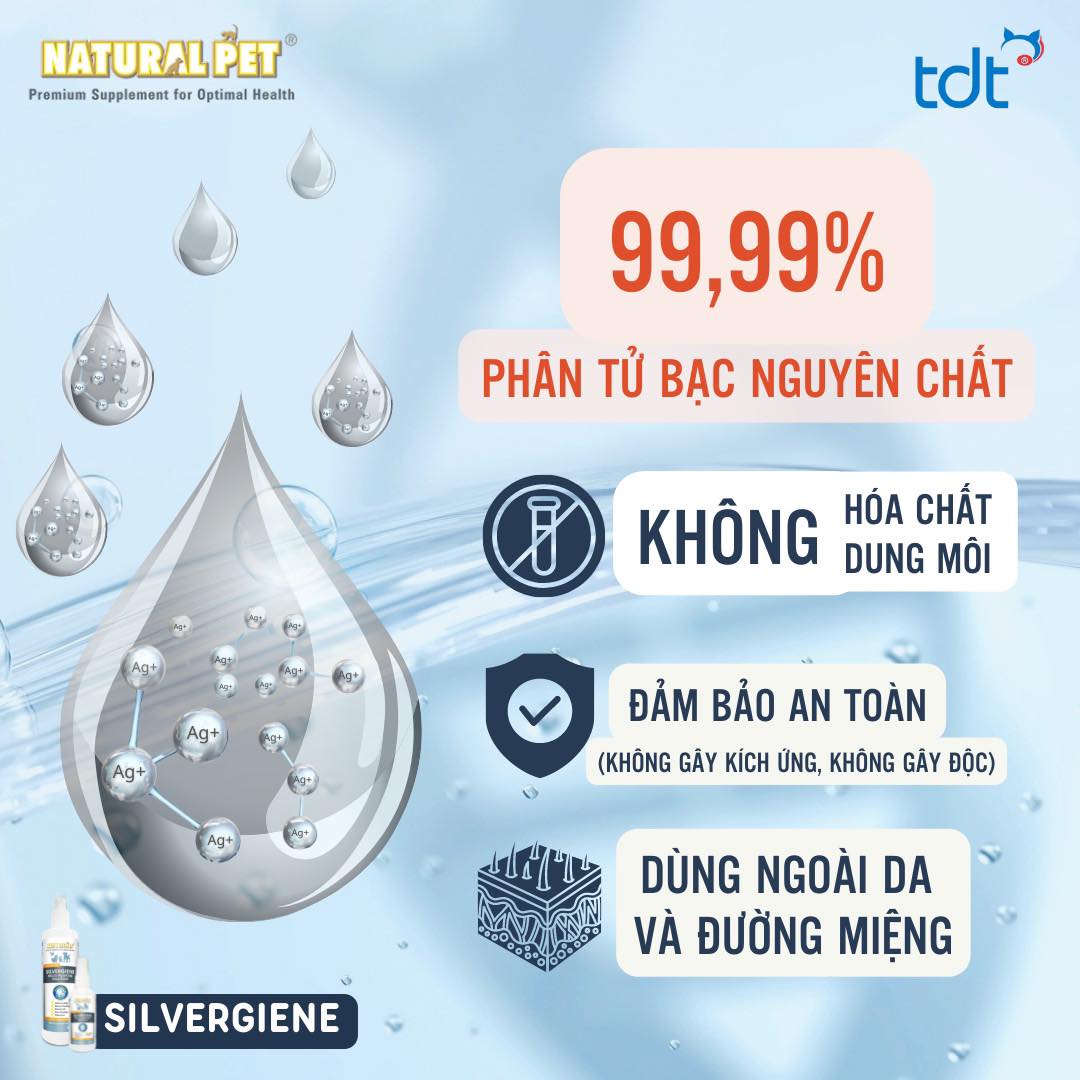 XỊT NANO SILVER LÀM LÀNH VẾT THƯƠNG CHO THÚ CƯNG