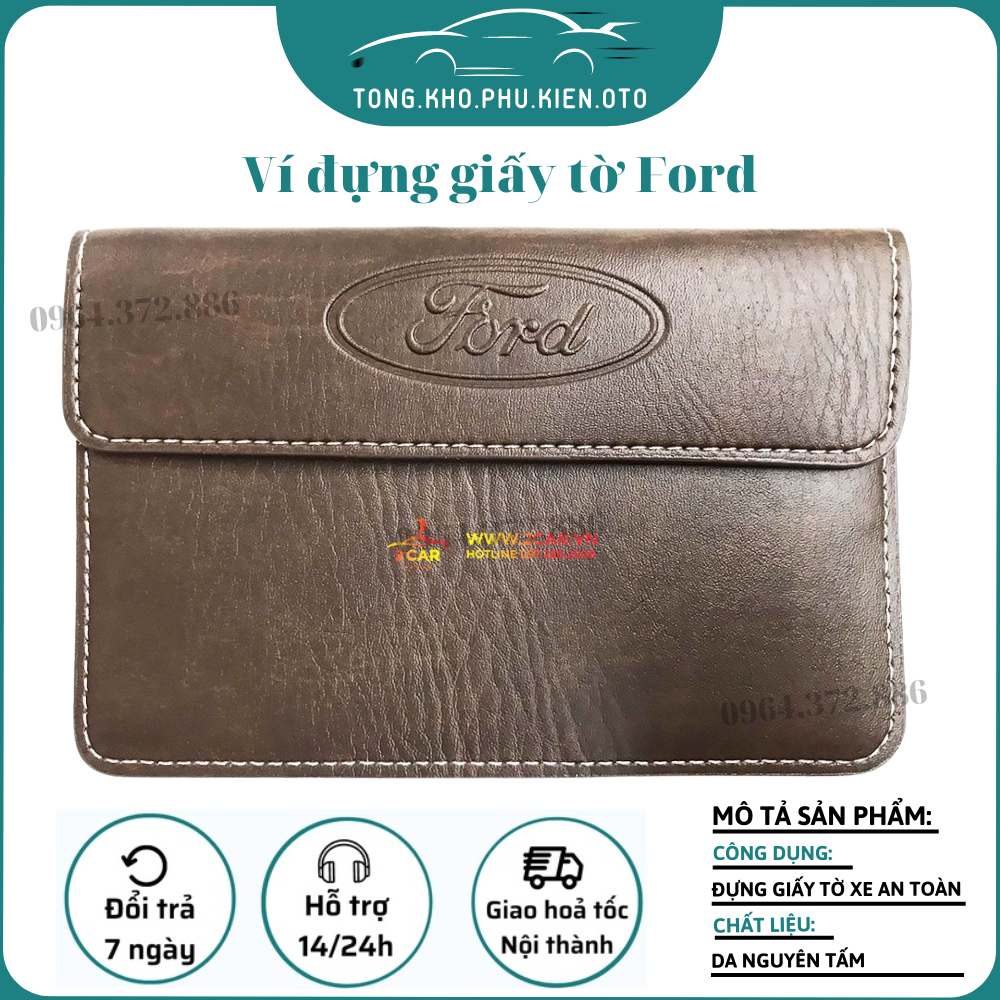 Ví đựng giấy tờ xe ô tô Ford bảo vệ giấy tờ xe ô tô