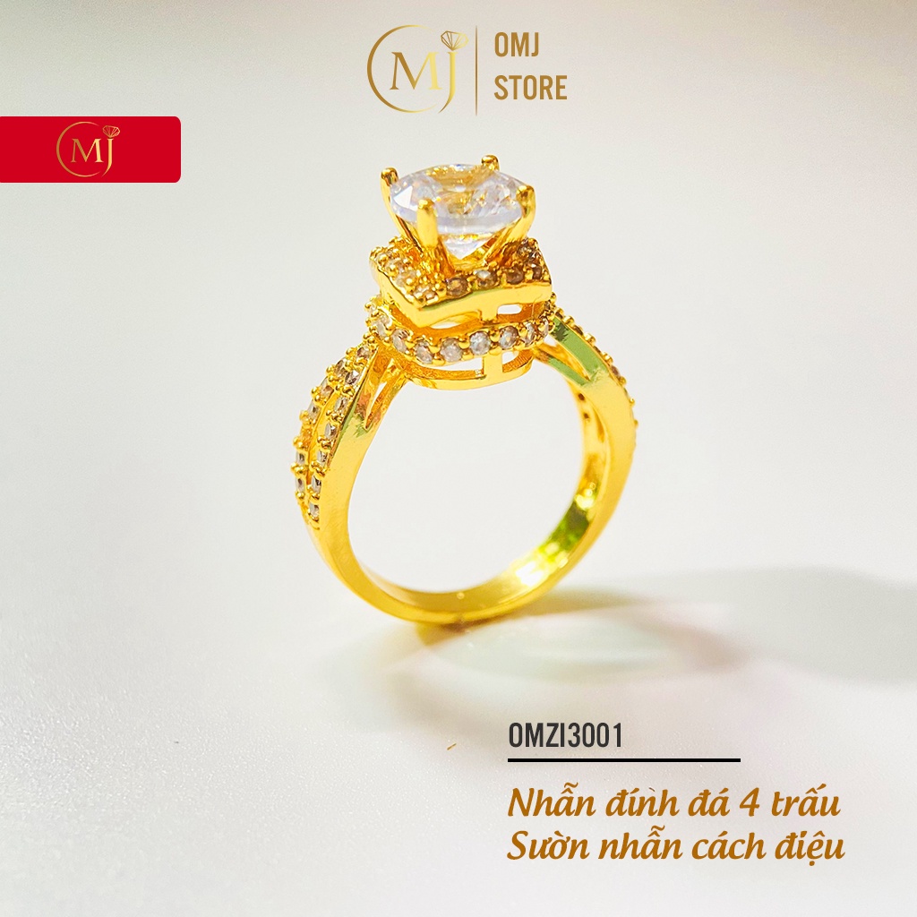 Nhẫn nữ OMJ3001 đính đá sang chảnh lấp lánh