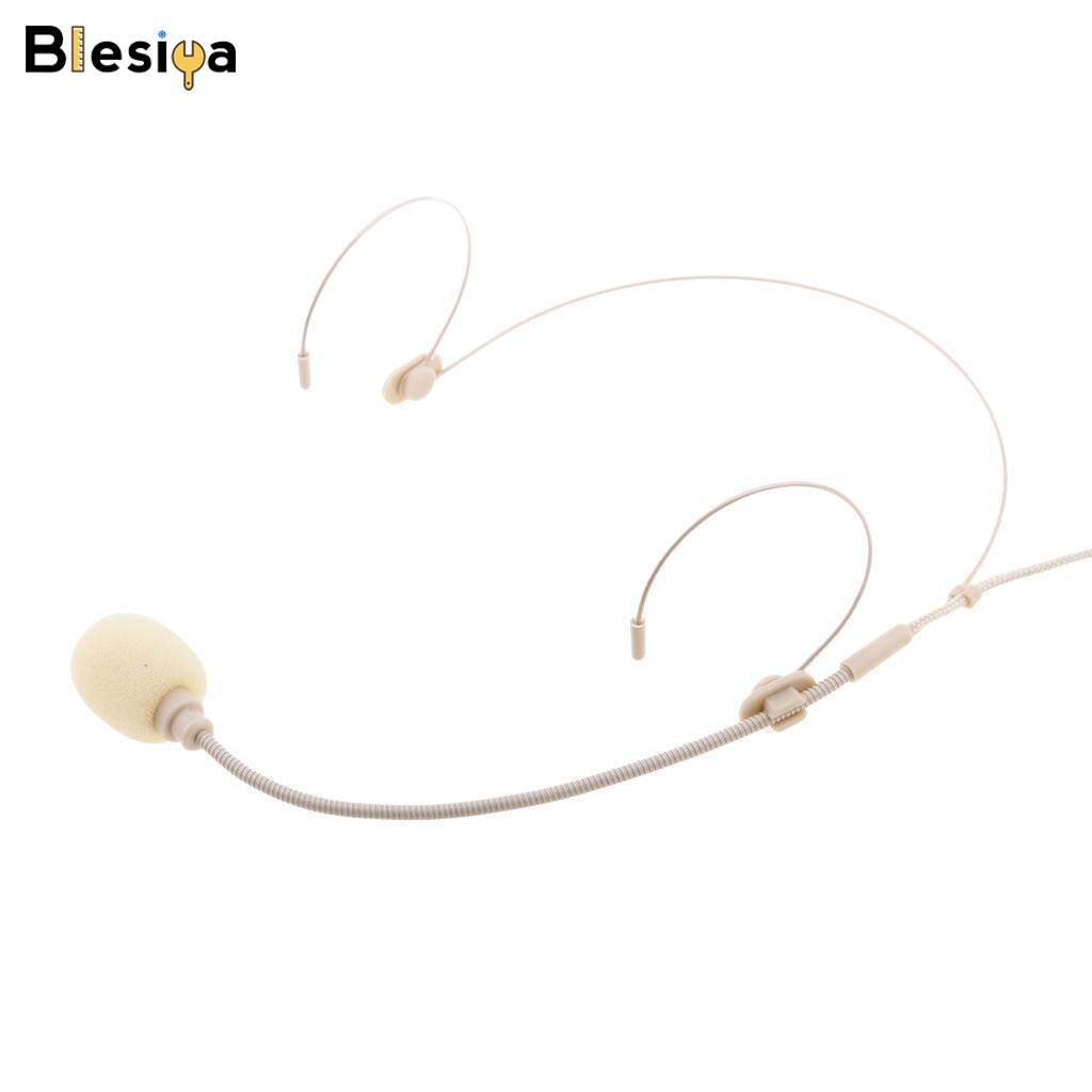 Blesiya mono 3.5mm chuyên nghiệp, bình ngưng đeo đầu có dây móc tai đôi xlr 3pin 4pin xlr, micro loa, màu be