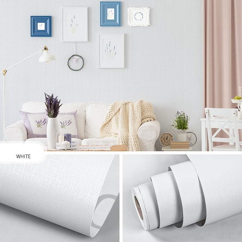 Cuộn 10m giấy dán tường Pastel vân nhám có keo sẵn.