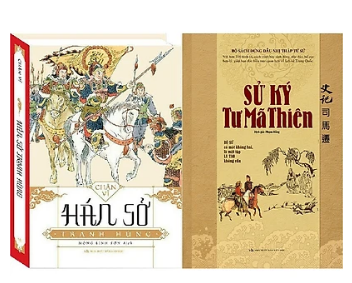 Combo 2 cuốn hán sở tranh hùng + sử ký tư mã thiên bìa mềm