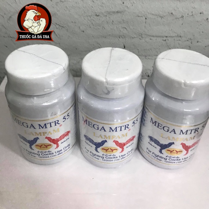[HCM]MEGA MTR 55 Cho Gà Đá - Hộp X 100 Viên