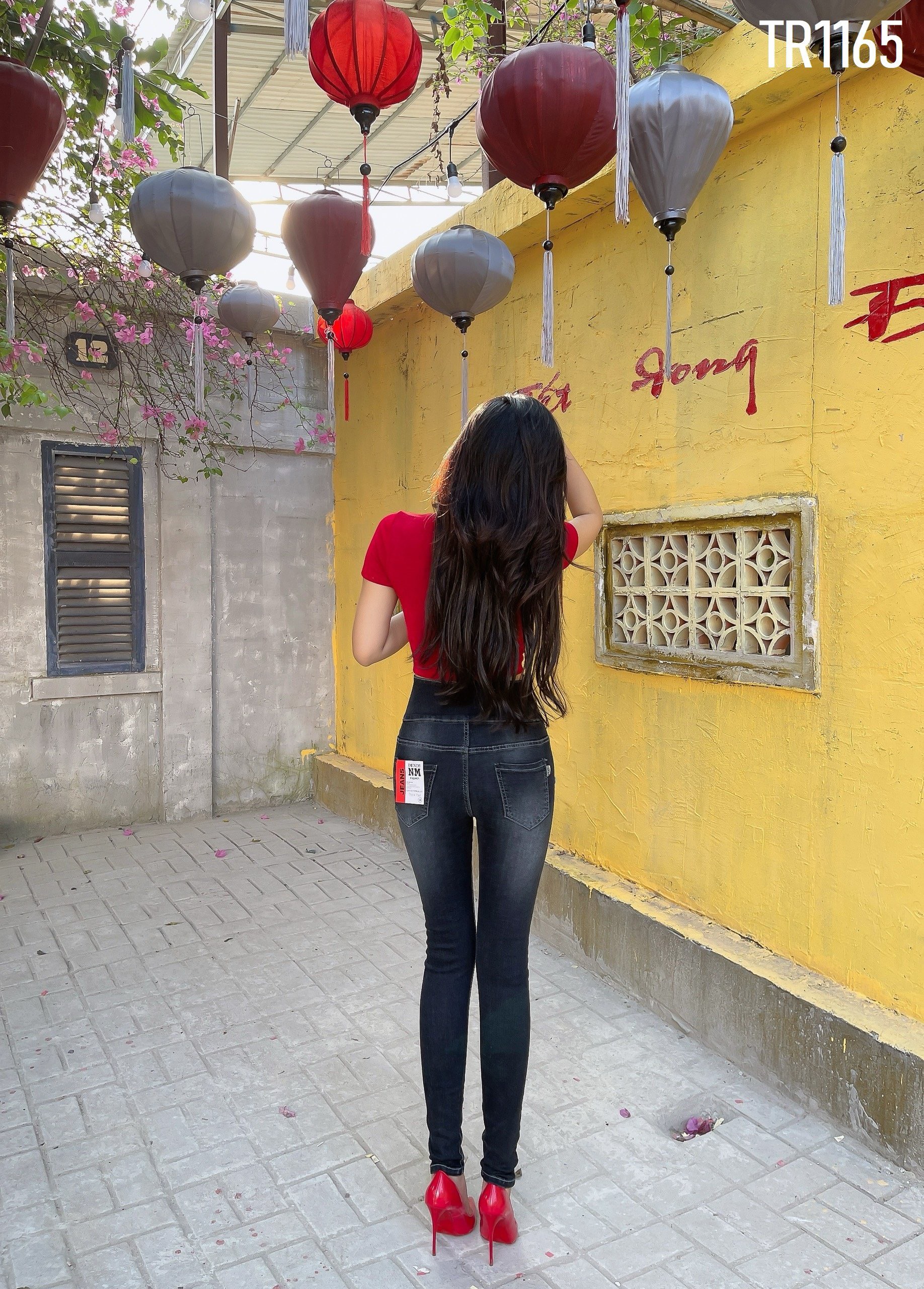 Quần Jean Nữ Lưng Siêu Cao Kiểu Co Giãn