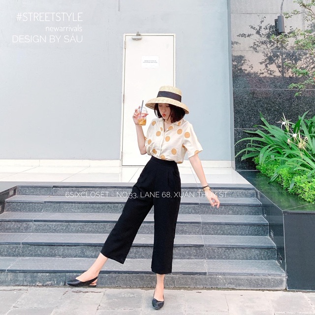 [25-27/4 Hoàn tiền 15%]Quần Ống Rộng Đũi Lỡ 80cm