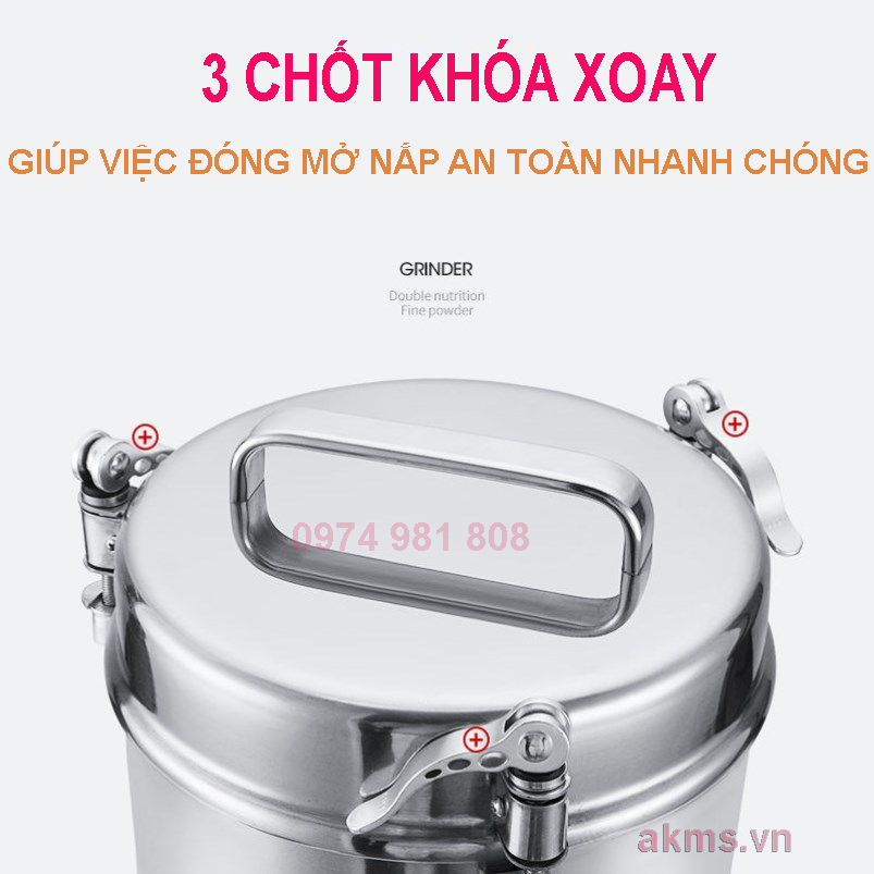 Máy xay bột khô đa năng JGY 2500, 220V/4200W: xay tam thất, ngũ cốc, dược liệu ....