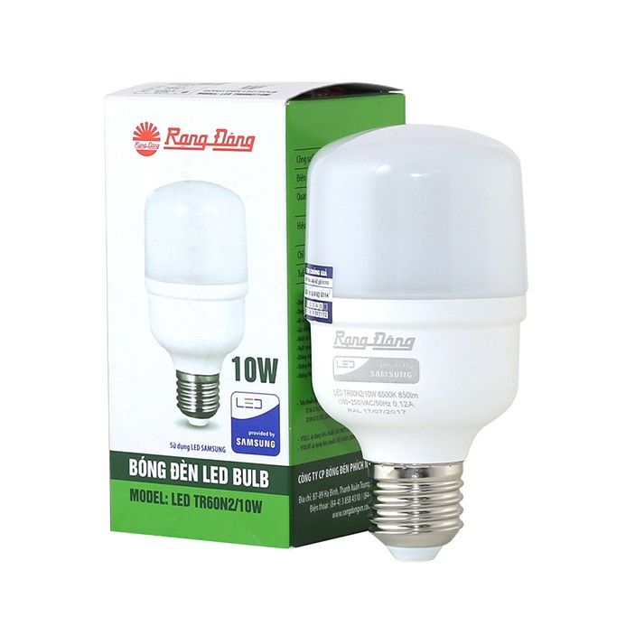 Đèn LED BULB TRỤ 10W Rạng Đông TR60N2/10W