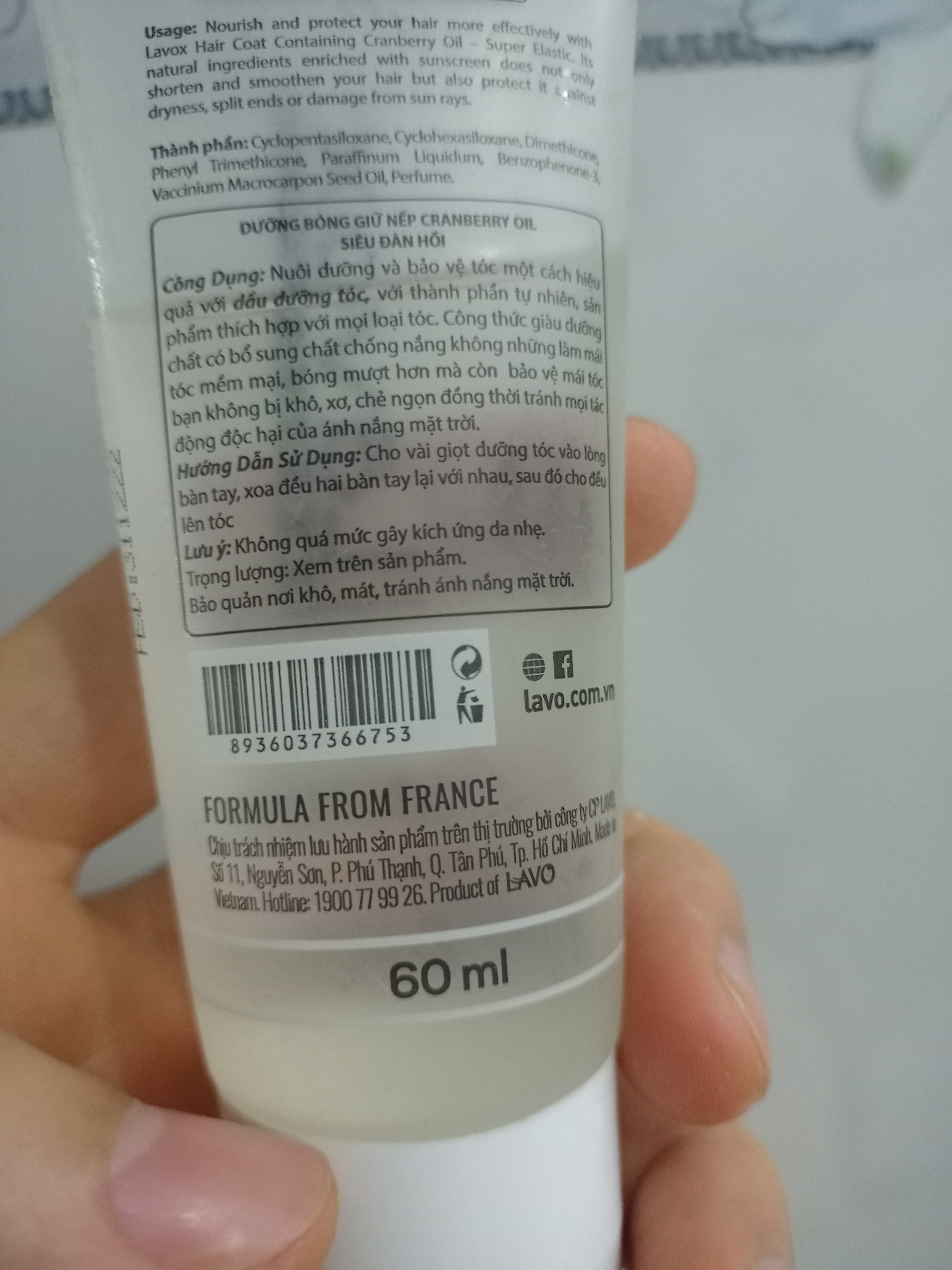 Serum dưỡng tóc lavox