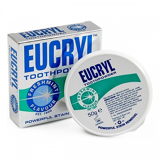 [HCM]Bột tẩy trắng răng Eucryl 50gr hàng chuẩn Anh Quốc