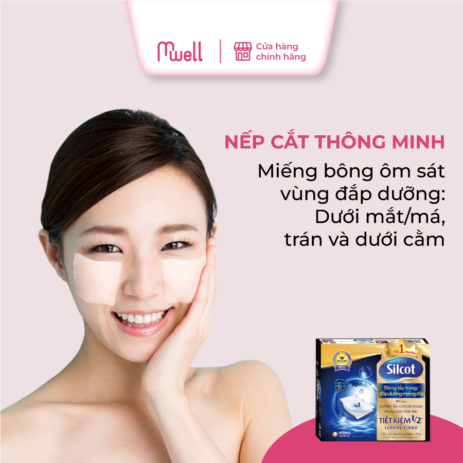 Bông Tẩy Trang Silcot Đắp Dưỡng Miếng Đôi 40 miếng/hộp