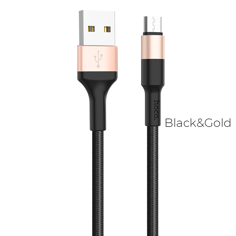 Cáp sạc Micro USB Hoco X26 dành cho điện thoại android tương thích với nhiều thiết bị (Sạc nhanh 2A Max, dây sạc bọc dù chống rối, chống đứt)