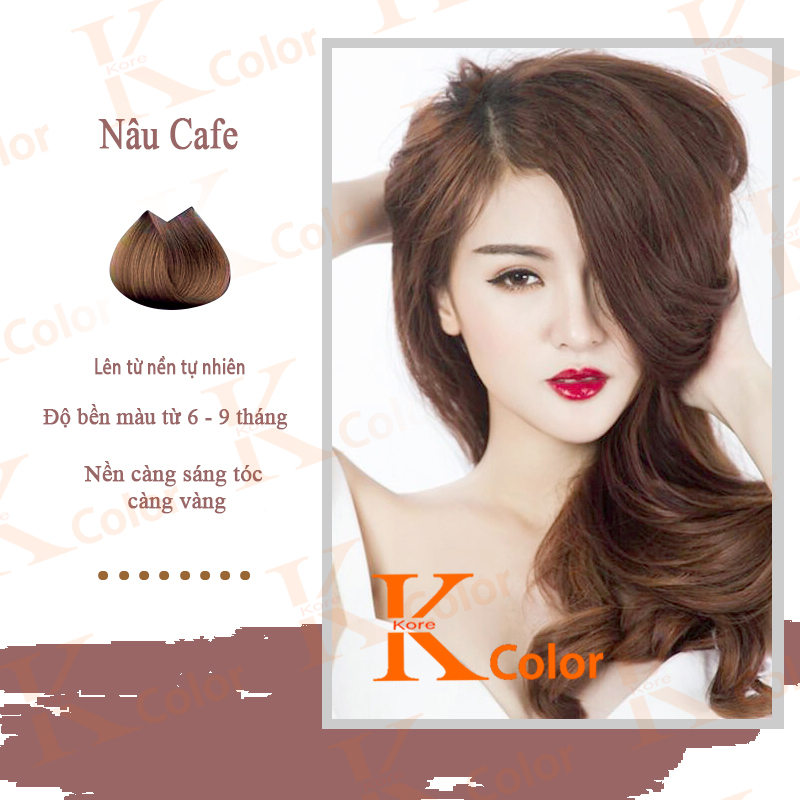 Thuốc nhuộm tóc Nâu Cafe Kcolor Kcolor