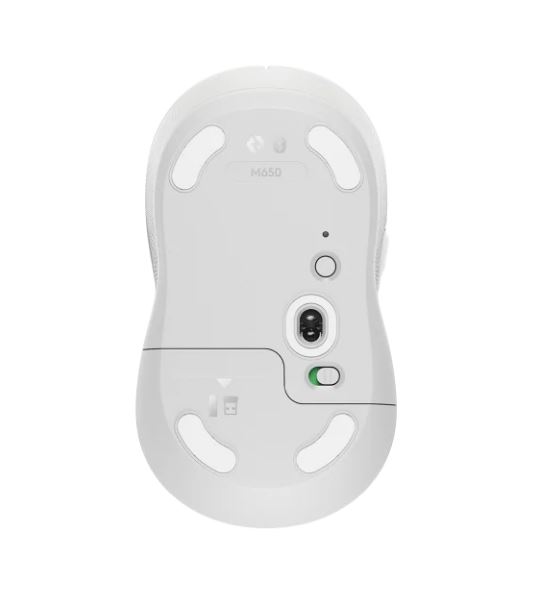 Genuine Logitech Signature M650 Wireless Bluetooth Mouse (White)