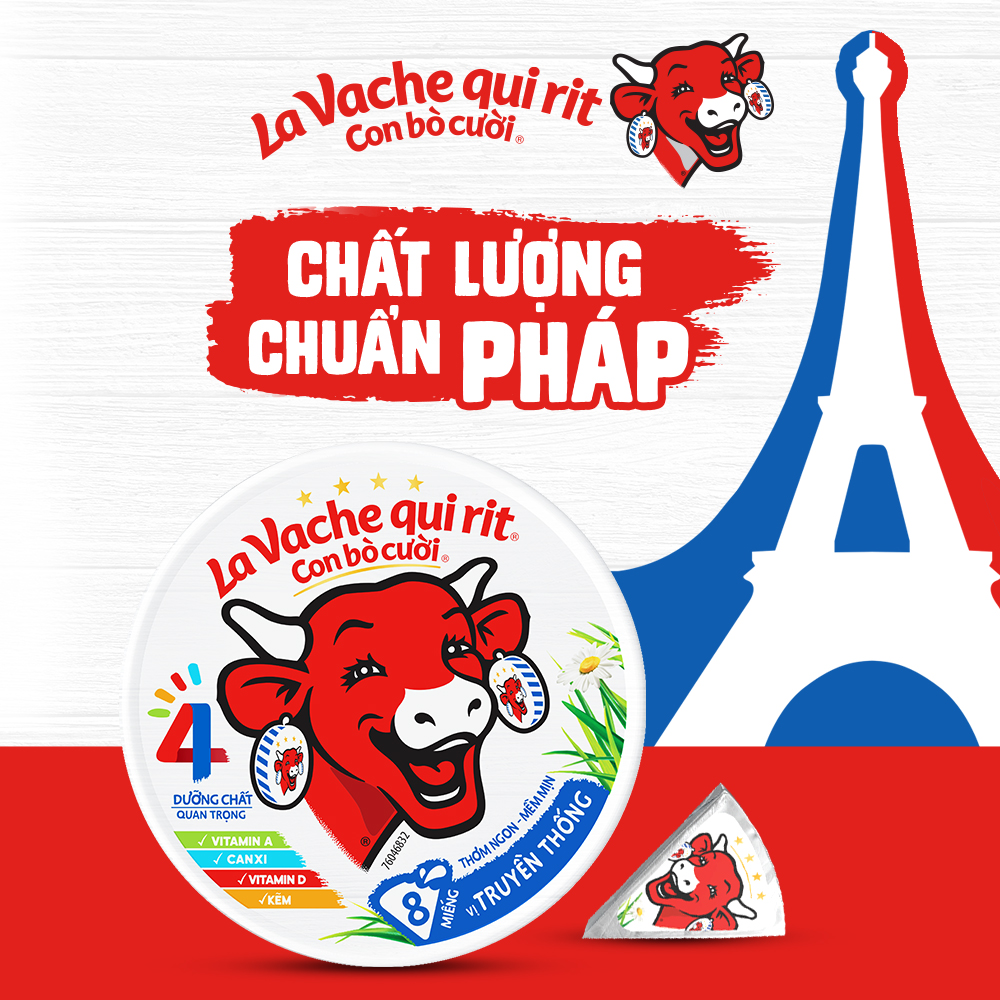 Phô mai Con Bò Cười - 16 miếng - (224g)