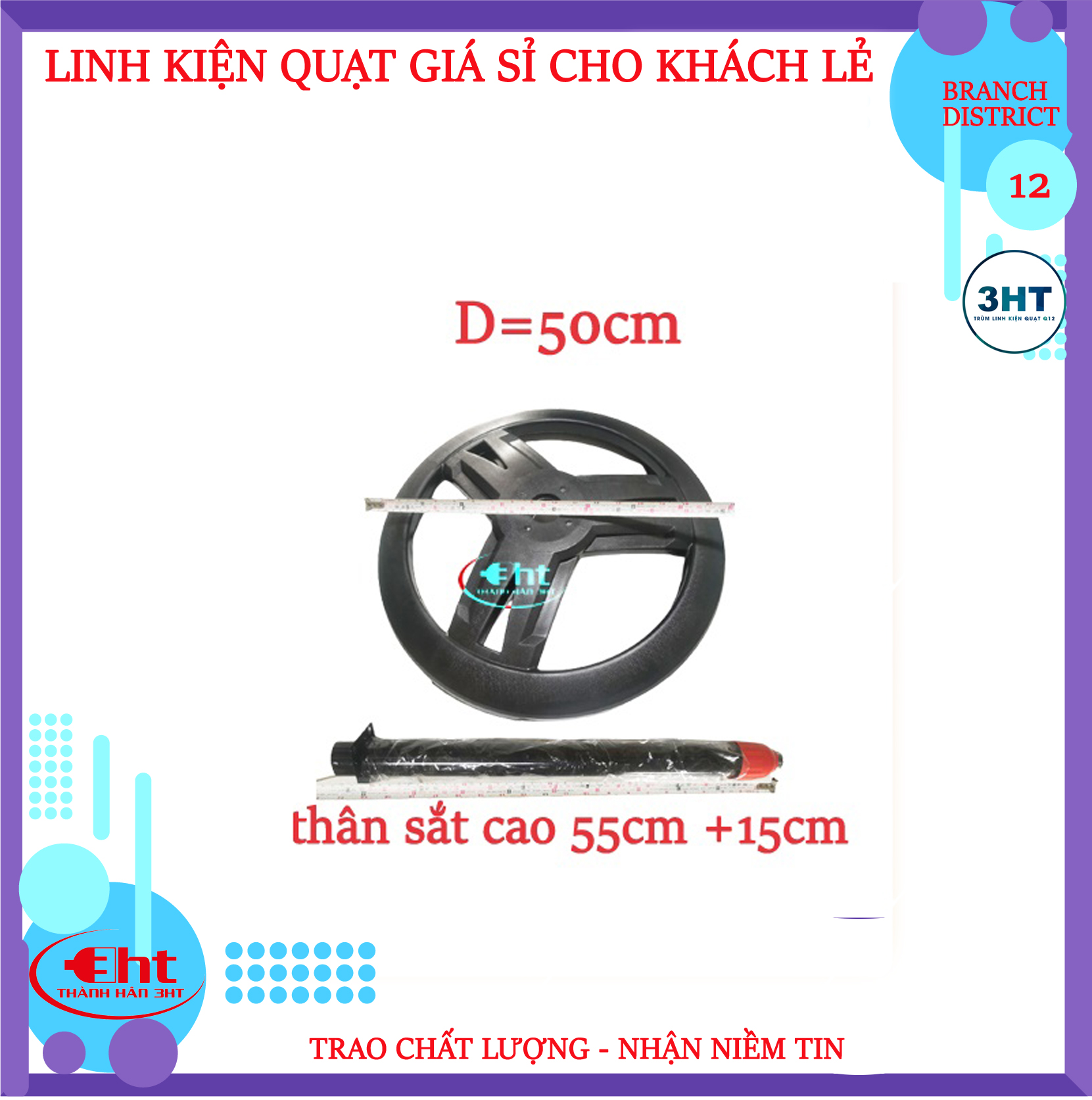 Mâm đế trụ quạt, chân quạt B3,B4, B5