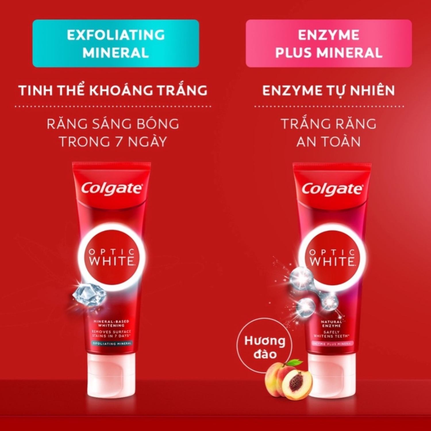 Kem đánh răng Colgate Optic White Plus Shine làm trắng sáng răng 100g