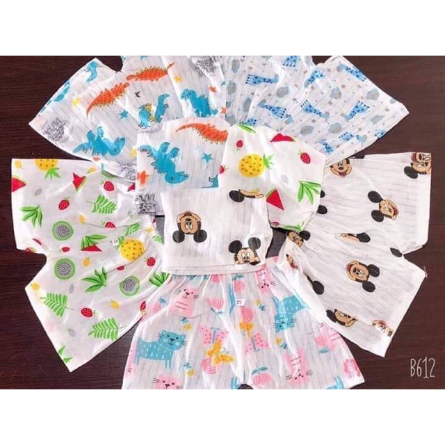 Sét 2 Quần đùi Cotton Giấy Cho Bé