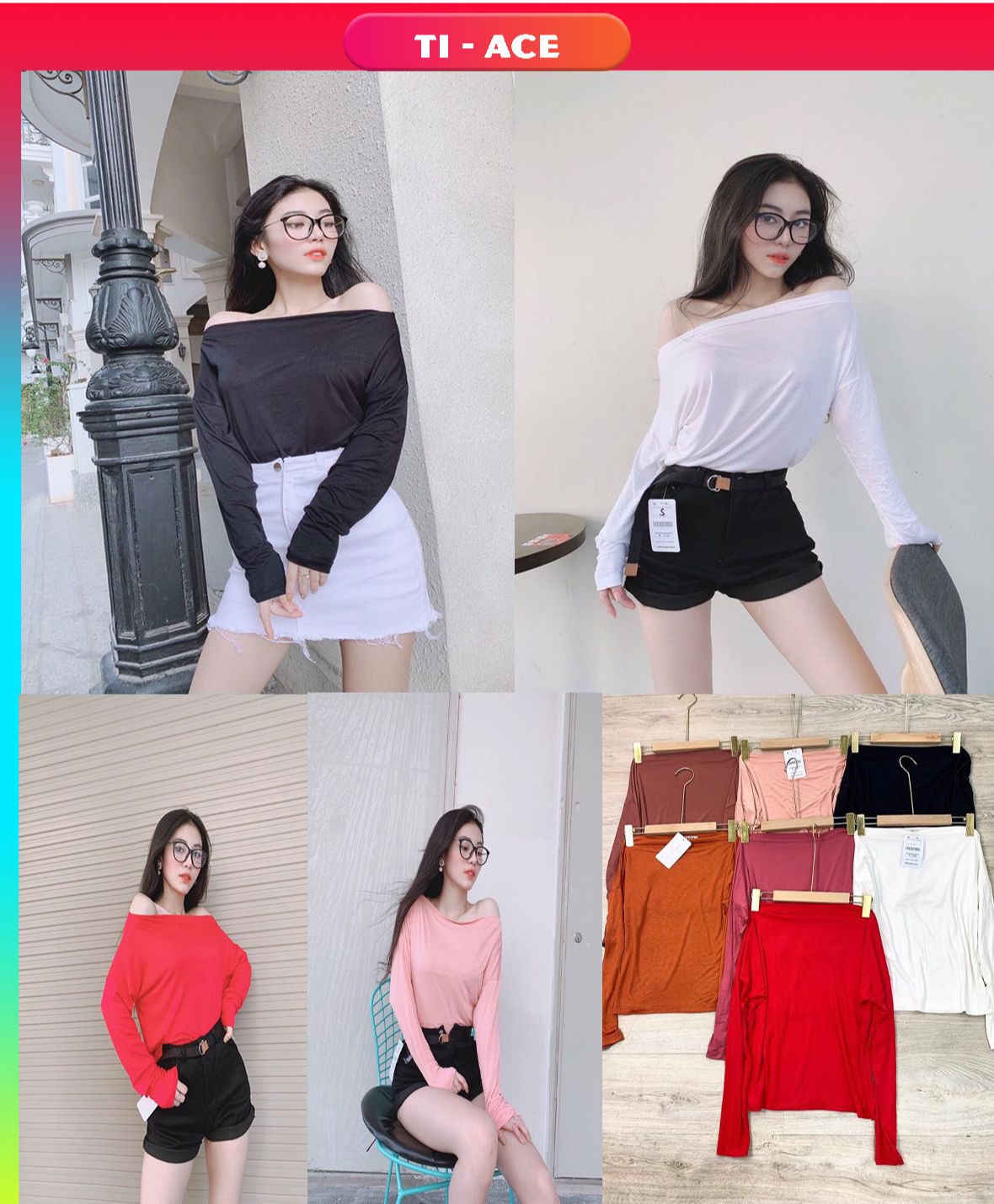 [HCM]ÁO THUN TRỄ VAI TAY DÀI