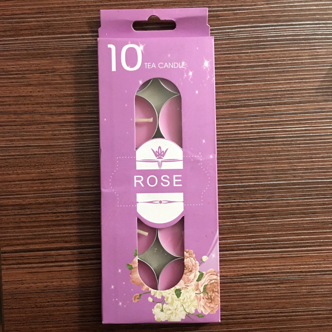 Đèn cầy Nến Tealight (hộp 10 nến) ít khói 2h (tím hồng ,đỏ,trắng, vàng)