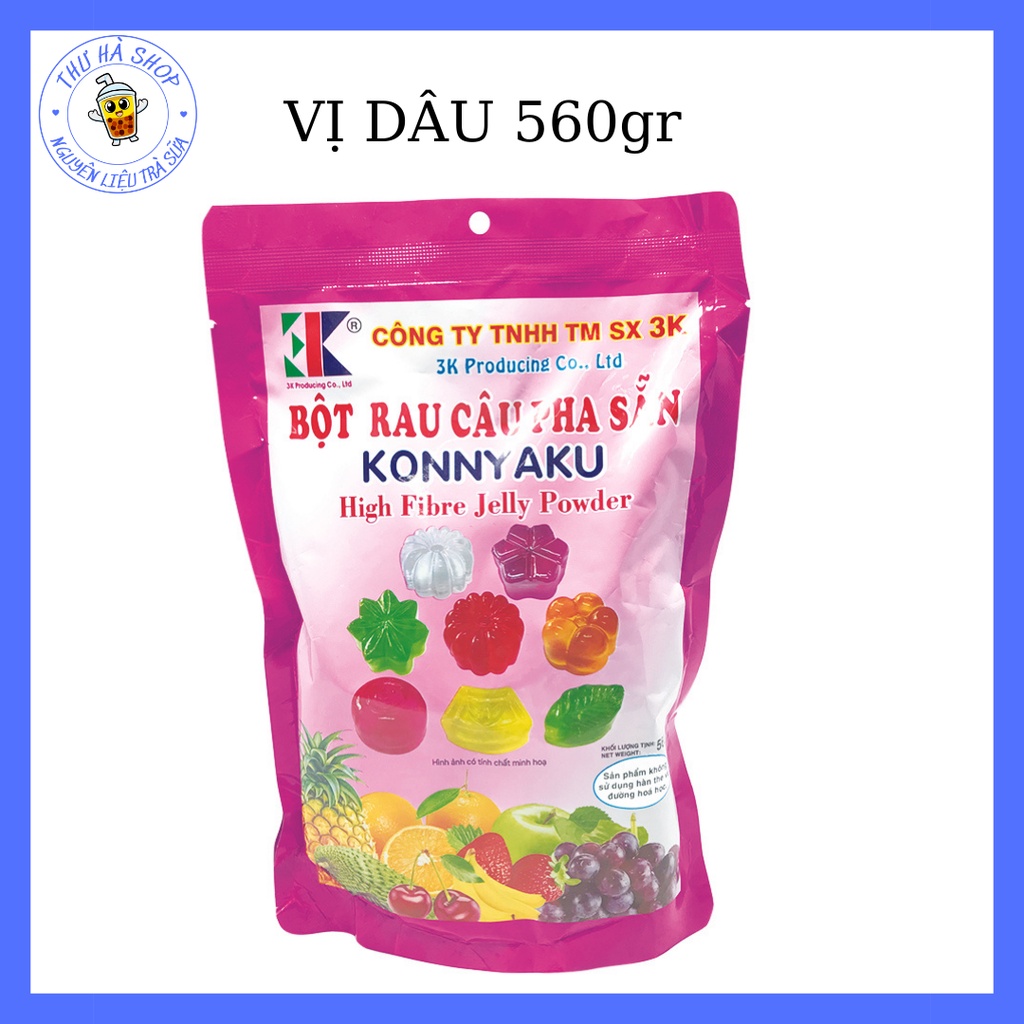 Bột Rau Câu Pha Sẵn Konnyaku Nhiều Vị 560g – Dẻo Ngon, Giải Nhiệt Ngày Hè!