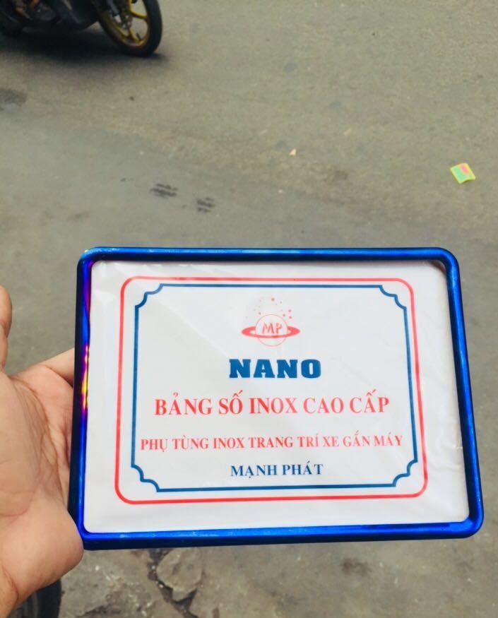 Bọc bản số xe máy màu xanh titan