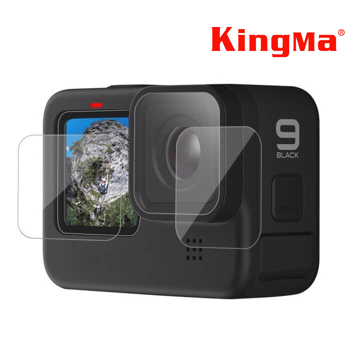 Camera Lens Protector w/LCD Display Tempered Glass Film for GoPro Hero9 Black KINGMA