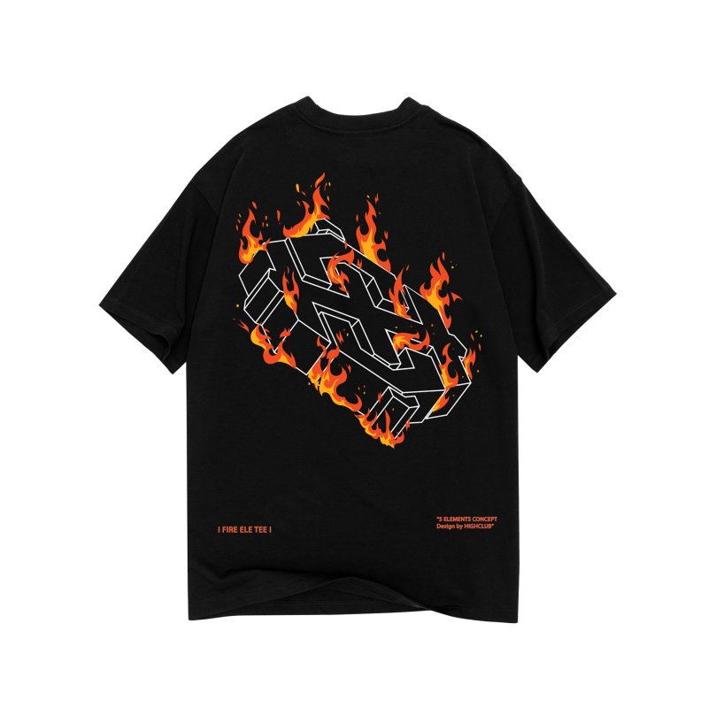 Highclub fire ele tee