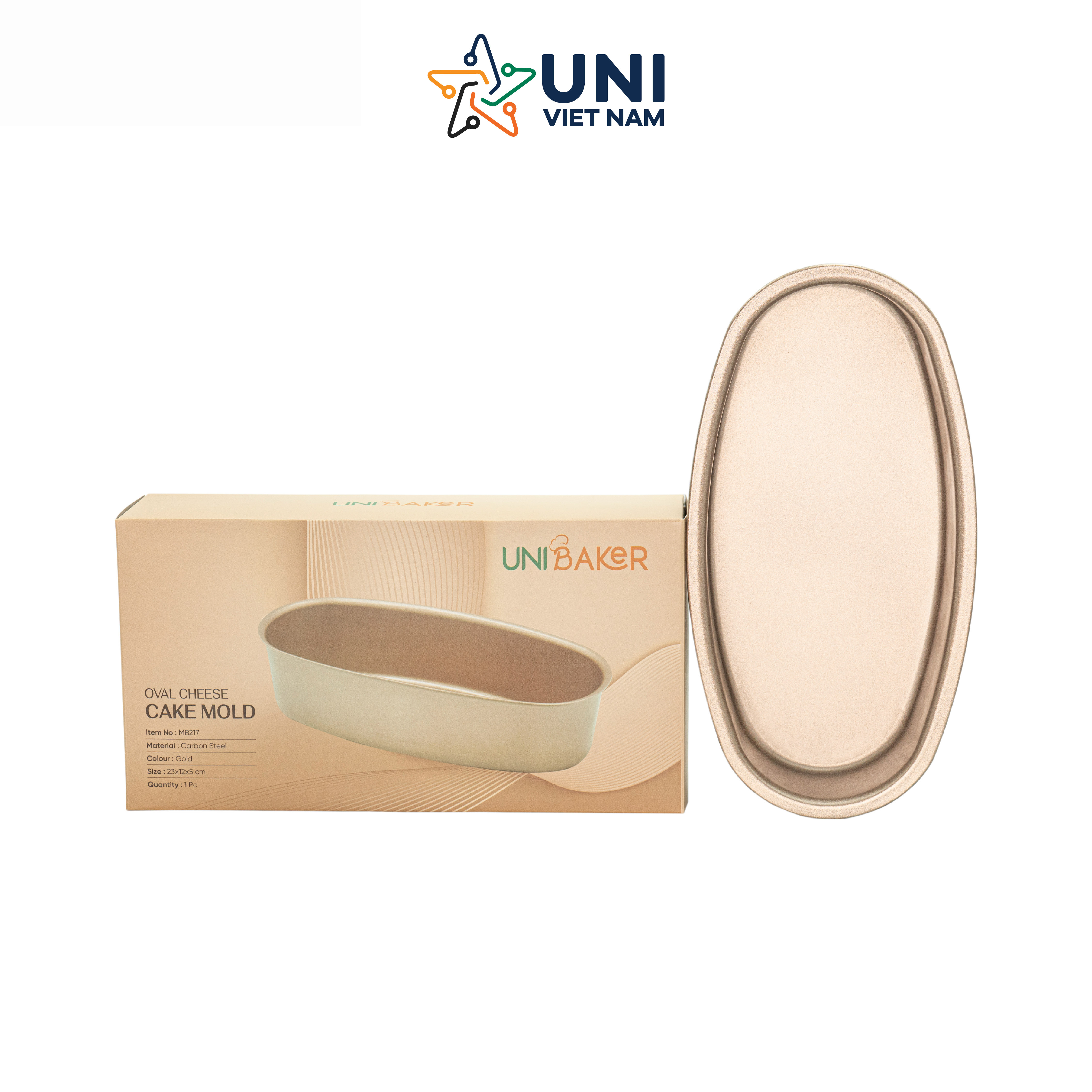 Khuôn oval chống dính Unibaker MB217