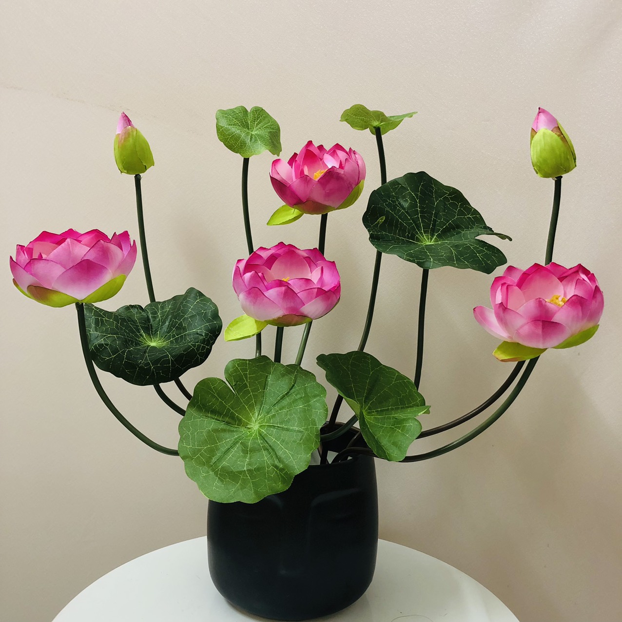 silk flower, flower vase Lotus home decoration living room, home decor door, office, restaurant, hotel đẹp eye