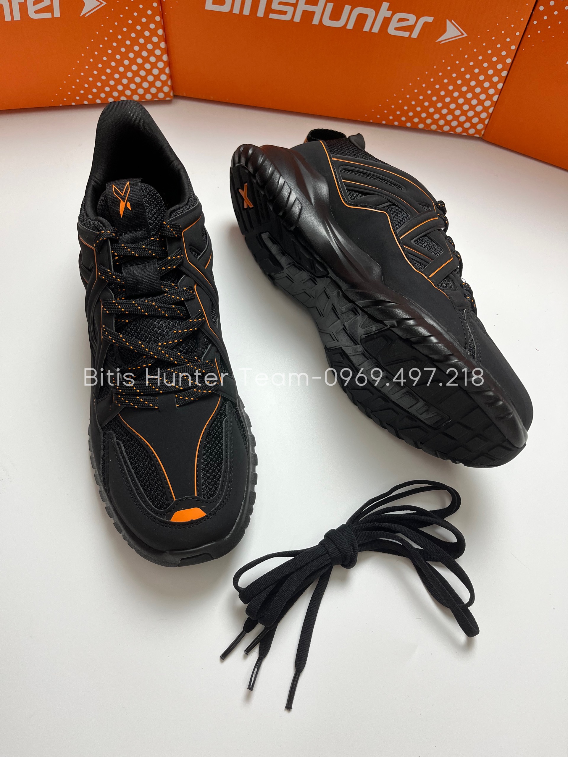 Giày Thể Thao Cao Cấp Nam Nữ Bitis Hunter X Multi Layer - DSMH02800DEN/DSWH02800DEN
